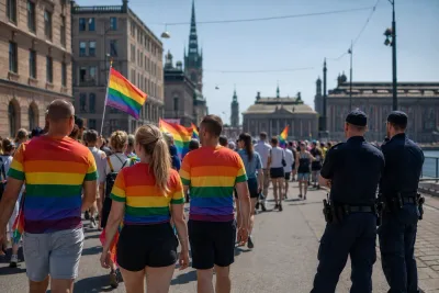 Polisen stoppar privat uniform i prideparaden