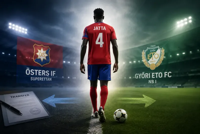 Győri ETO FC budar på Musa Jatta