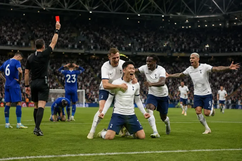Tottenham avgjorde derbyt med tio spelare