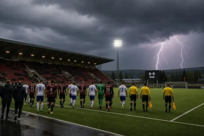 Åskoväder stoppade Östersund mot Öster