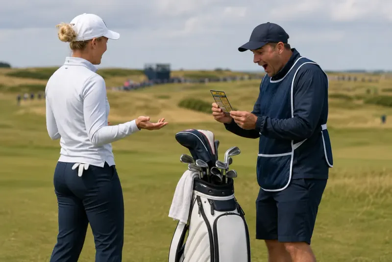 Charley Hull försvarar omdiskuterat caddieskämt