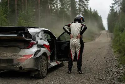 Oliver Solberg i smärtor under finska rallyt