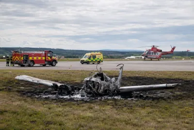Pilot omkom när bogserplan störtade i Karlstad