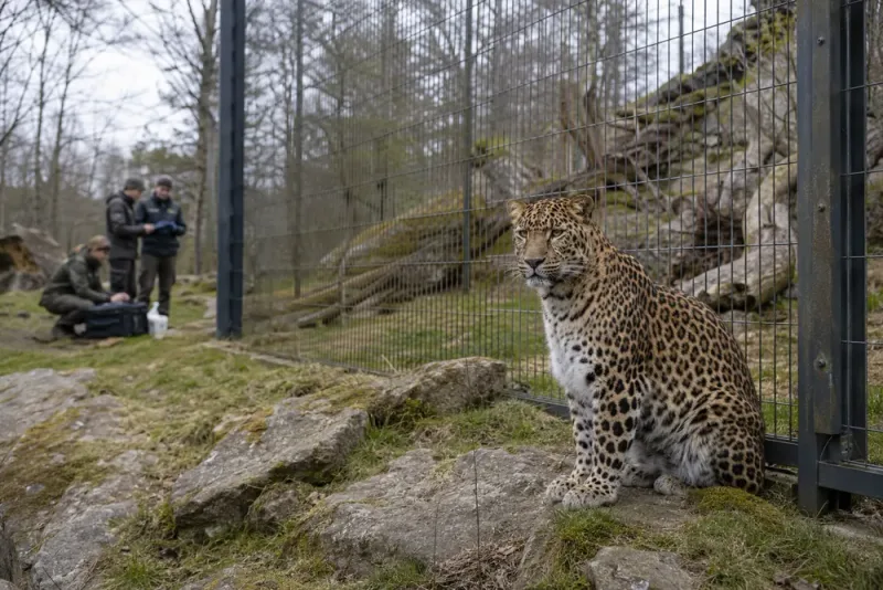 Leopard avlivad efter allvarlig skada på Nordens Ark