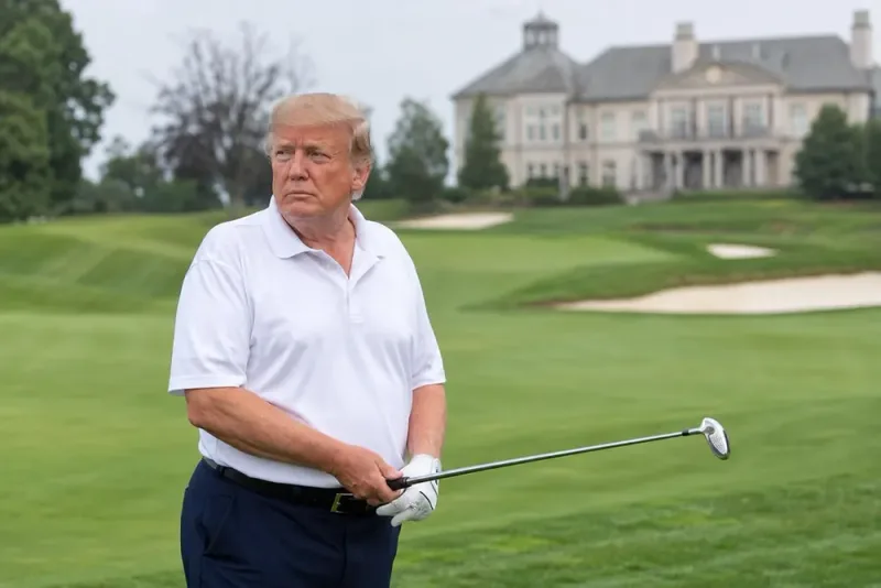Donald Trump utropar sig till dubbel golfmästare