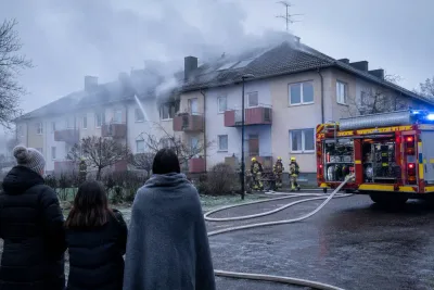 Vindbrand tvingade boende att lämna flerfamiljshus