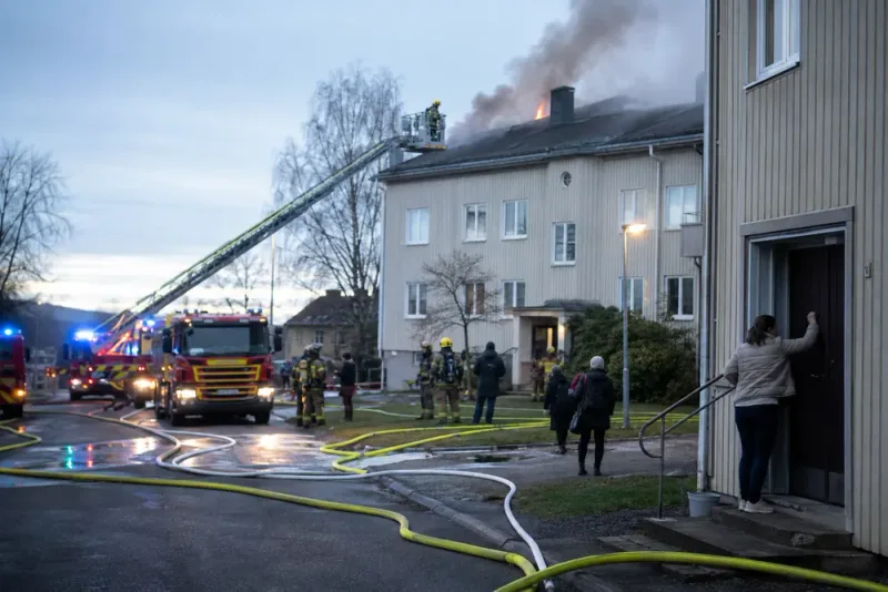 Janni Ekström väckte boende när huset brann