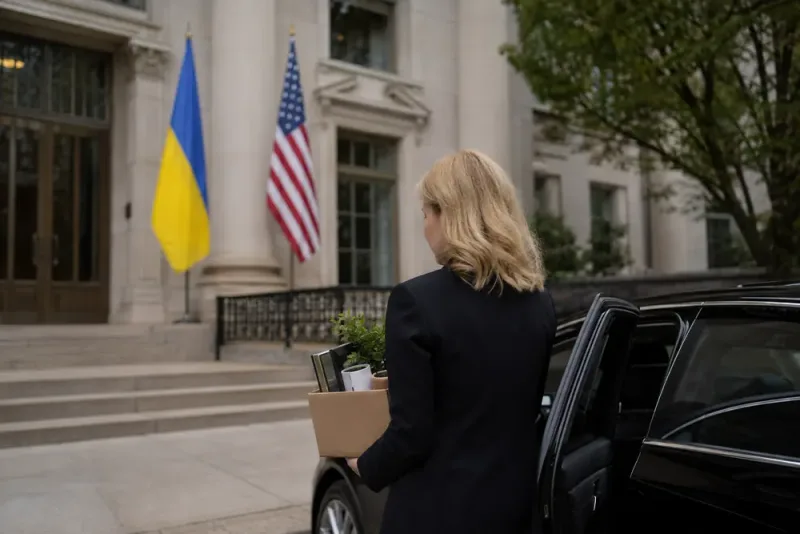 Olha Stefanisjyna lämnar ambassadörsposten i Washington