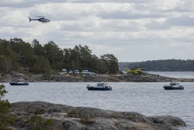 Kvinna uppges knivskadad under stor skärgårdsinsats