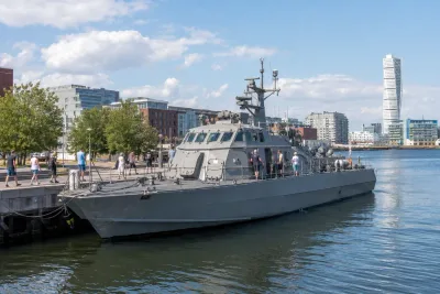 Historisk robotbåt tog passagerare på tur i Malmö