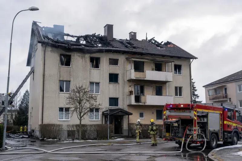 Fem lägenheter svårt skadade efter brand i Edsbyn