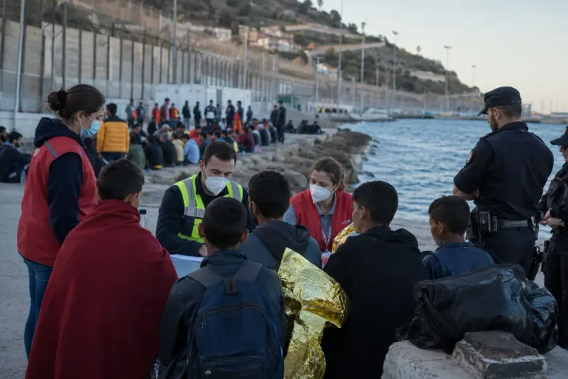 Ceuta begär hjälp för 1 100 minderåriga