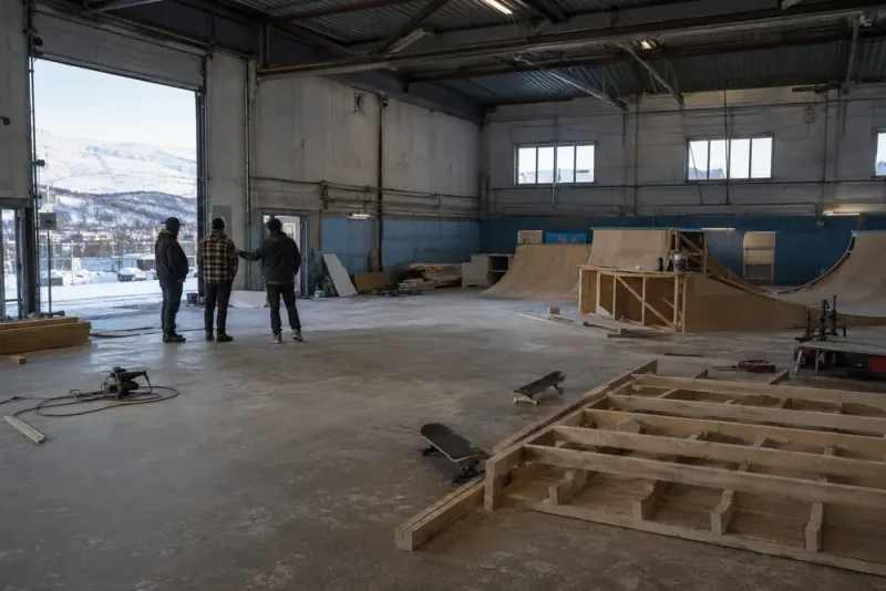 Rullklubben Myggan bygger ny skatehall i Kiruna