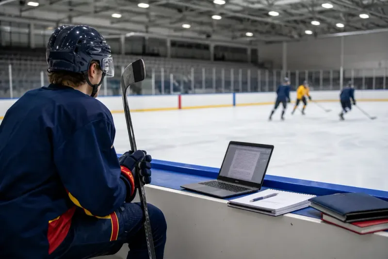 Viggo Björck jagar NHL-plats med skolböckerna