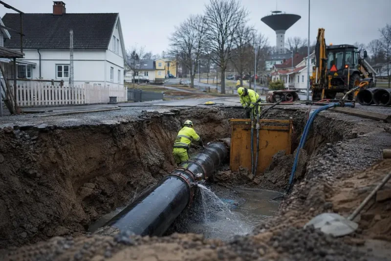 Ny vattenläcka hotar Örnsköldsviks vattenförsörjning