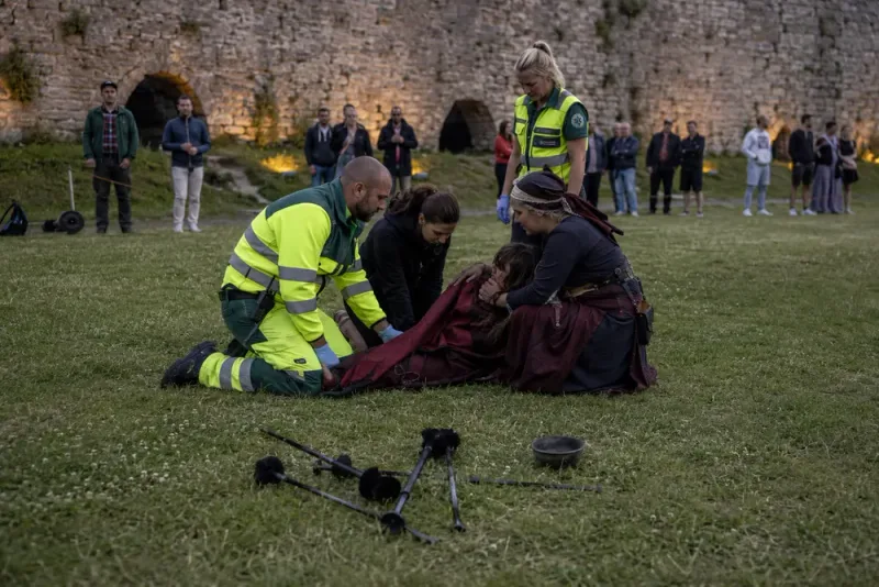 Artist skadades allvarligt under eldshow i Visby