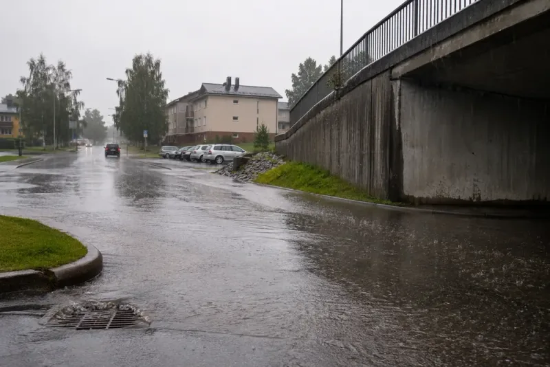 Kraftigt regn kan orsaka översvämningar i Norrbotten