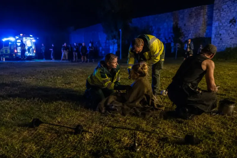 Kvinna svårt brännskadad efter eldshow i Visby