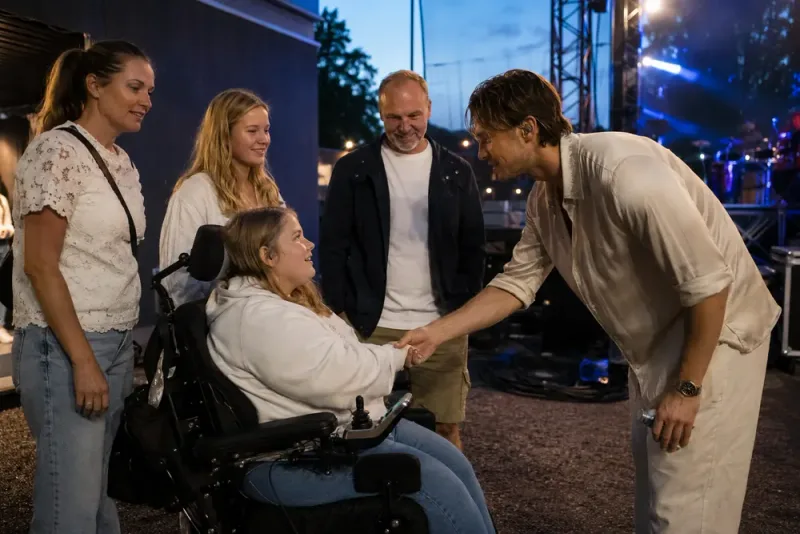 Linn von Hage fick möta Håkan Hellström efter konserten