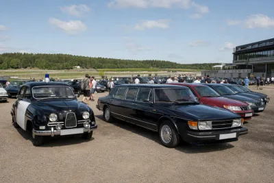 Saab-entusiaster från Europa samlas på Bro Park