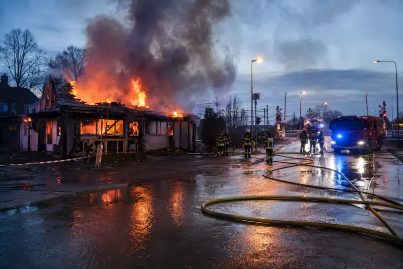 Hambogrillen i Kilafors förstördes i kraftig brand