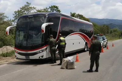 São Paulos buss stoppades med narkotika