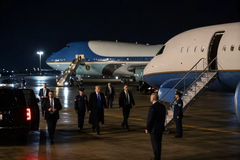Donald Trump bytte presidentplan efter säkerhetshot