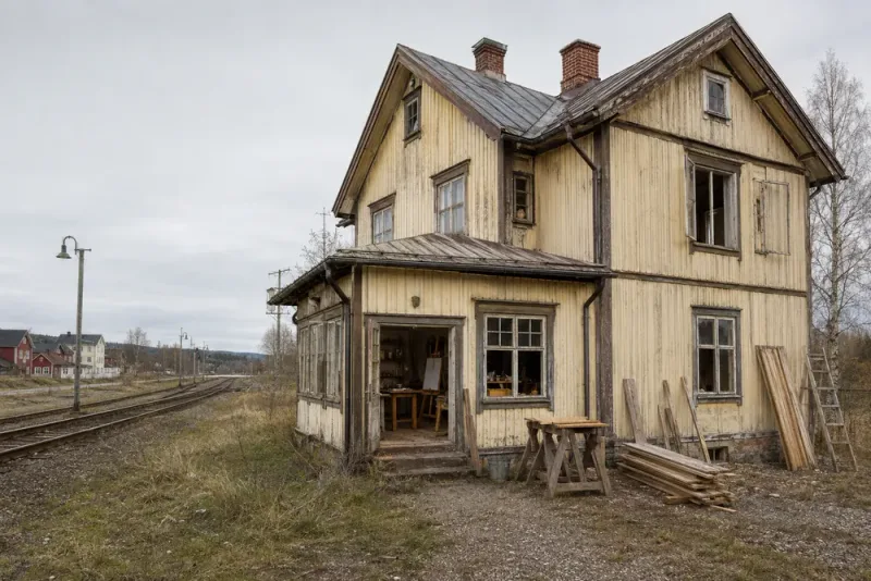 Gammal järnvägsbostad kan bli kreativ mötesplats