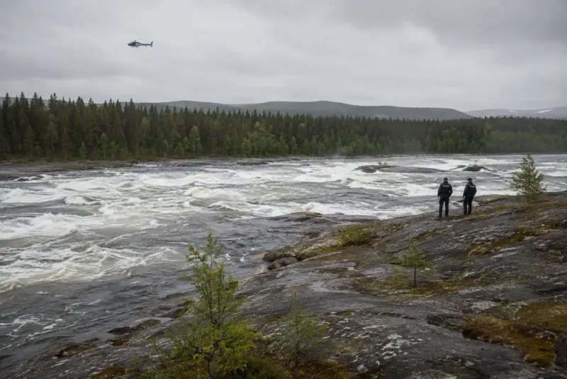 Mordutredning efter kroppsfynd vid Storforsen