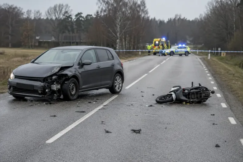 Tonårsflicka livshotande skadad i krock på väg 56