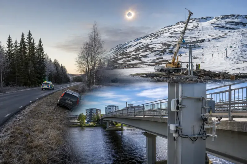 Olycka, solförmörkelse och fjällsatsning i Västerbotten