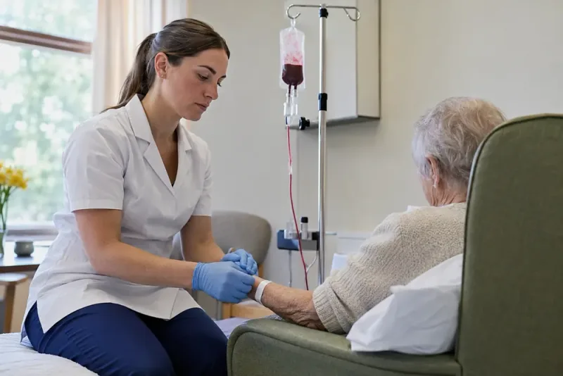 Fel patient fick blod på demensboende