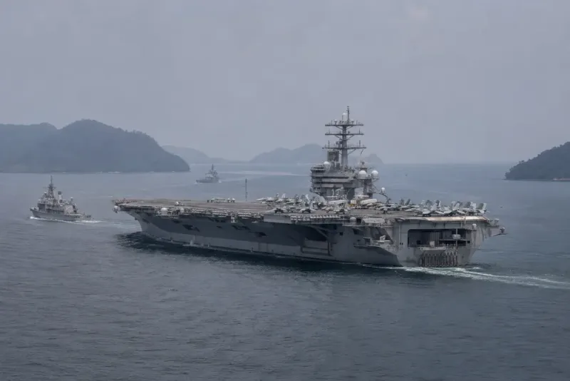 USS George Washington på väg mot Mellanöstern