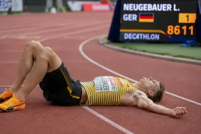 Leo Neugebauer föll – säkrade guldet