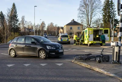 Cyklist till sjukhus efter krock i Lycksele