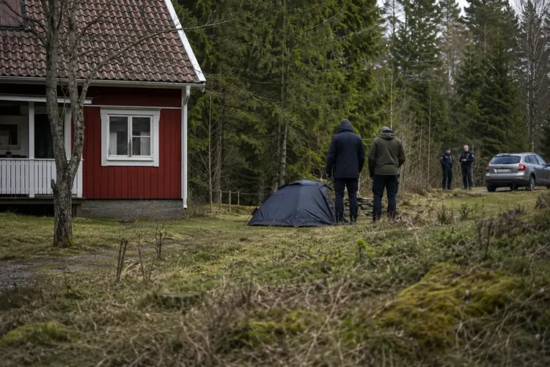 Ryskt par uppmanas lämna Sverige efter Gävlecamping
