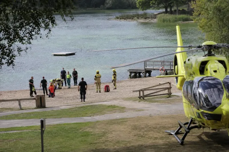 Pojke flögs till sjukhus efter drunkningslarm i Fjällnora