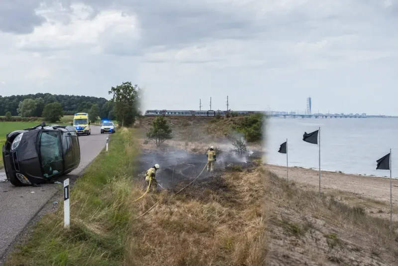 Bil voltade – flera händelser i Skåne