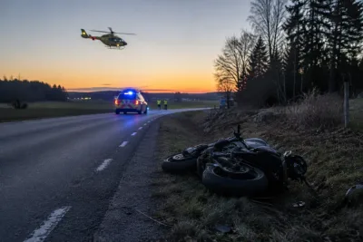 Man avled efter motorcykelolycka i Nynäshamn