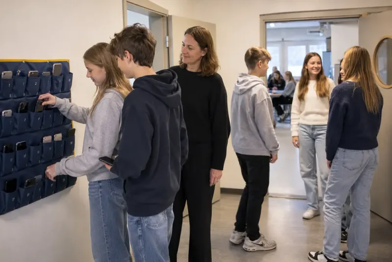 Elever positiva när grundskolan blir mobilfri
