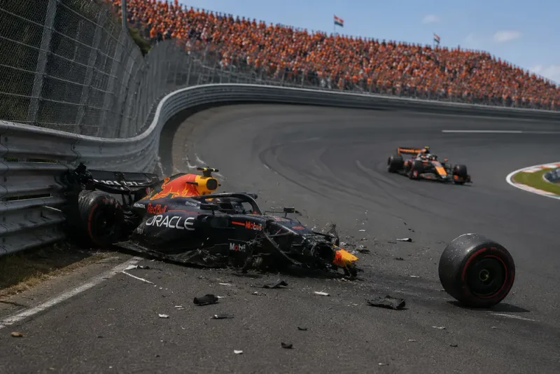 Max Verstappen ute efter dramatisk hemmakrasch