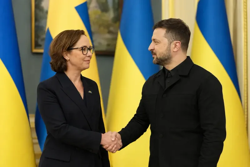 Maria Malmer Stenergard besöker Ukraina under nationaldagen
