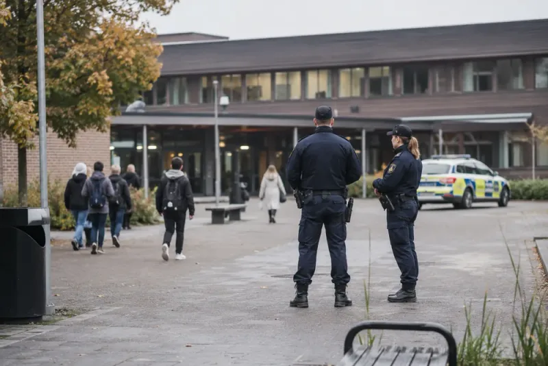 Poliser stärker närvaron efter allvarligt skoldåd