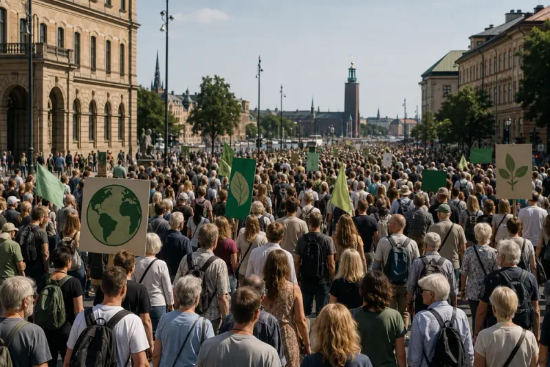 Klimatdemonstration samlade över 50 000 personer