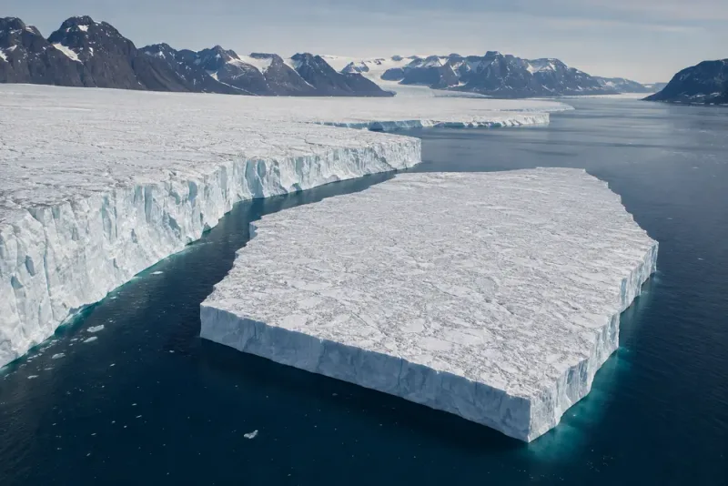 Gigantiskt isberg bröts loss från Grönlands glaciär