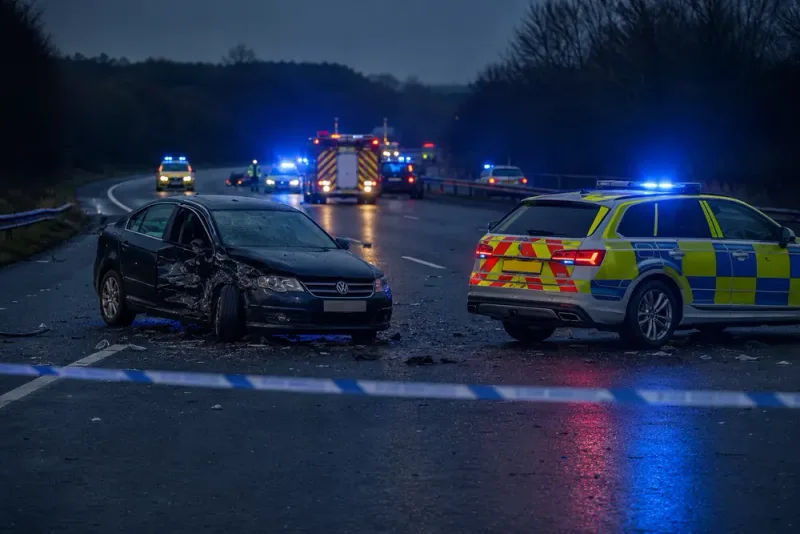 Sju döda efter färd mot trafiken på A66