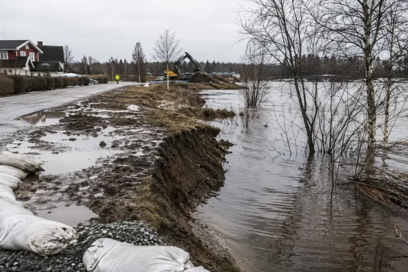 Sjunkande vattennivåer ökar erosionsrisken i Boden