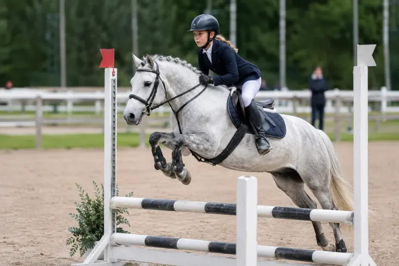 Prinsessan Leonore tävlar i hoppning med Bosse