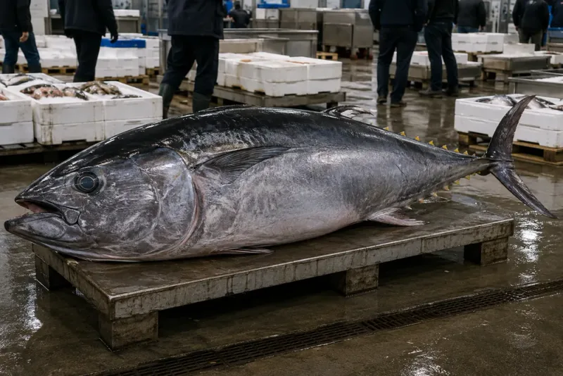 Tonfisk på 216 kilo såldes för 56 160 kronor