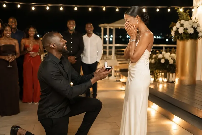 Usain Bolt friade inför familj och vänner